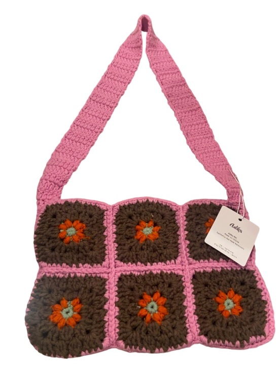 Akita Handbags - Crochet Flower Bag - Boho Floral Shoulder Purse NEW